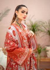 Bin Ilyas | 913 - B | Heavy Embroidered Lawn Pakistani Suit with Digital Print Silk Dupatta